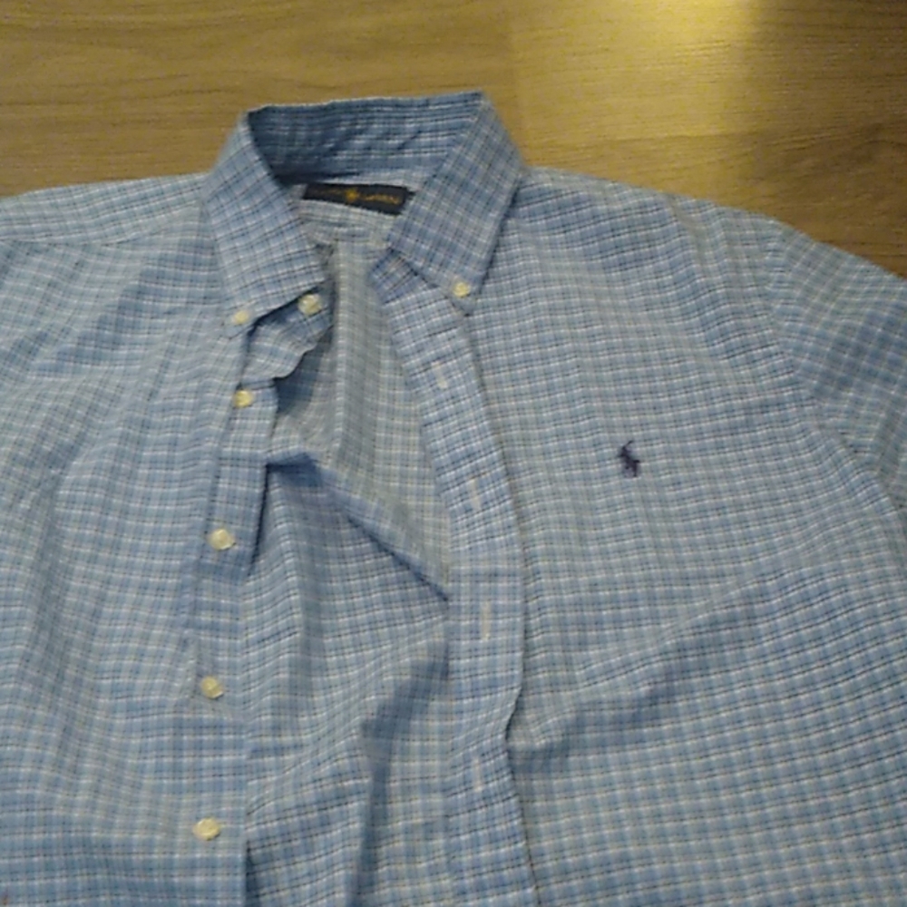 Ralph Lauren blue and white checkered pattern - Picture 1 of 4